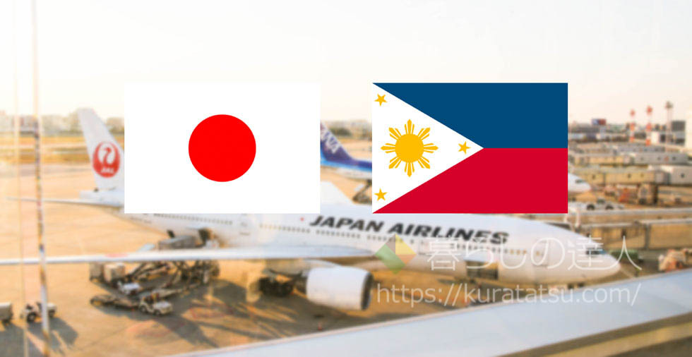 日本とフィリピン国旗